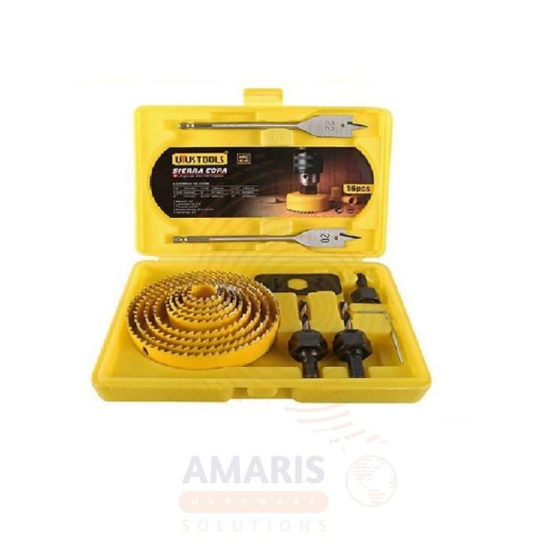 16 pcs Hole Saw Set amaris hardware