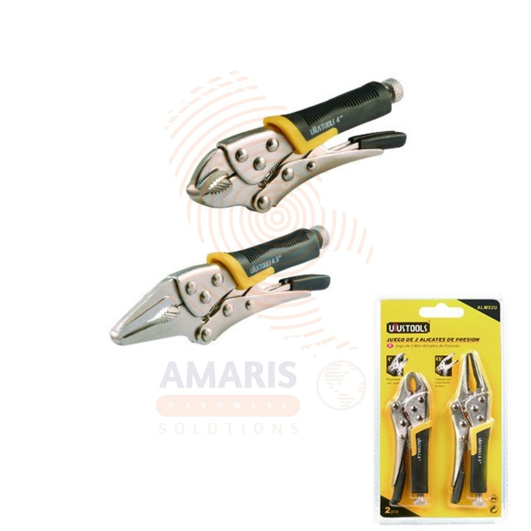 2 PC Curved Jaws Locking Pliers amaris hardware