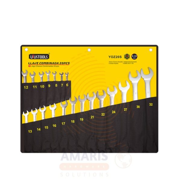 20 pcs Combination Spanners Set amaris hardware