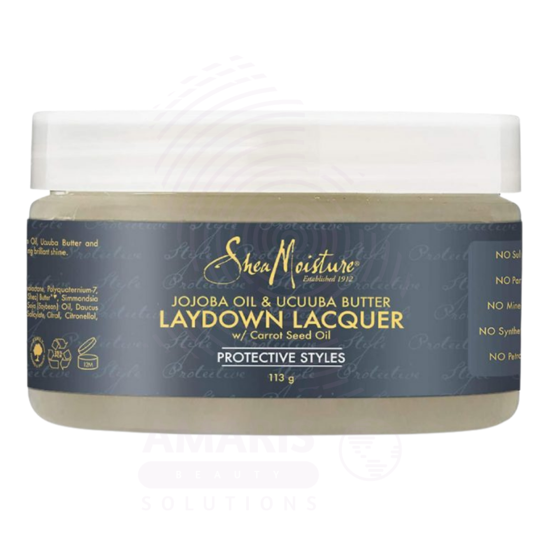 Shea Moisture Jojoba Oil & Ucuuba Butter Laydown Lacquer with Carrot Seed Oil Amaris Beauty Shea Moisture Jojoba Oil & Ucuuba Butter Laydown Lacquer with Carrot Seed Oil - Image 1